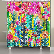 Laural Home&reg; Vivid Floral Cluster 71-Inch x 72-Inch Shower Curtain in Pink