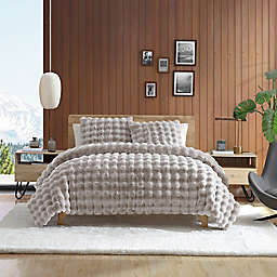 UGG® Ridgeline Faux Fur 3-Piece Full/Queen Comforter Set in Cashew