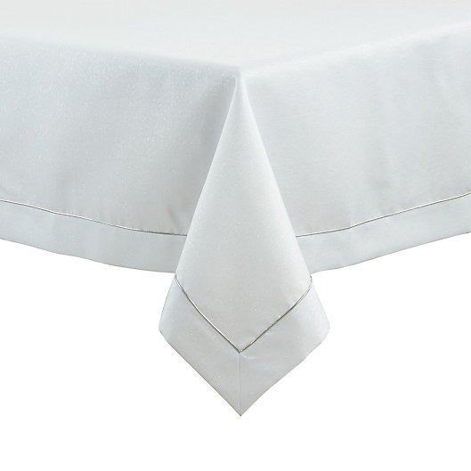 Saro Lifestyle Bourget Embroidered Border 50-Inch x 70-Inch Tablecloth in  White