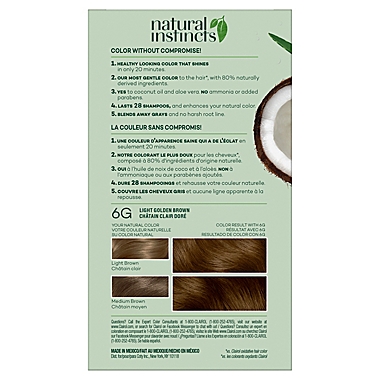 Clairol&reg; Natural Instincts Ammonia-Free Semi-Permanent Color 12 Toasted Almond/Lt. Golden Brown. View a larger version of this product image.