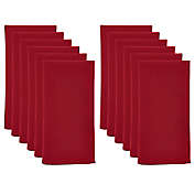 Saro Lifestyle 20-Inch Square Everyday Napkins in Red (Set of 12)