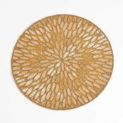 Details about   Set Of 4 Tapestry Style 18”x 13” Poinsettia w/Metallic Gold Thread Placemats 