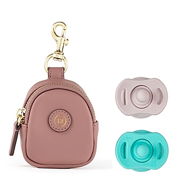 TWELVElittle Little Pouch Faux Leather Diaper Bag Charm in Mauve. View a larger version of this product image.