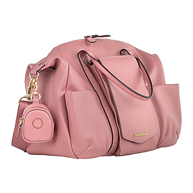TWELVElittle Little Pouch Faux Leather Diaper Bag Charm in Mauve. View a larger version of this product image.
