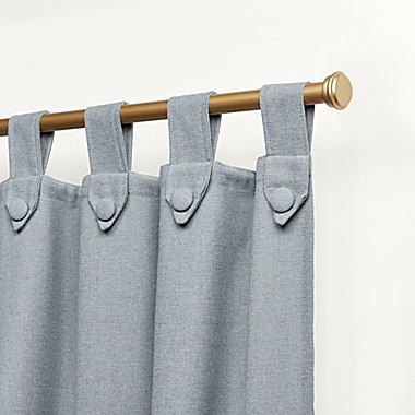 Nicole Miller NY Peterson 84-Inch Tab Top Window Curtain Panels in Slate Blue (Set of 2). View a larger version of this product image.