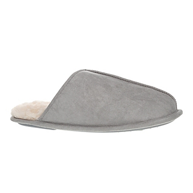 Absorb assist Barber Nestwell™ Men's Large Suede Fur Memory Foam Slippers in Grey | Bed Bath &  Beyond