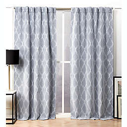 Nicole Miller NY Circuit 96-Inch Window Curtain Panels in Chambray Blue (Set of 2)