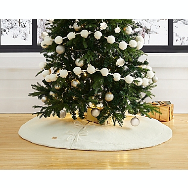 UGG&reg; Classic 54-Inch Sherpa Christmas Tree Skirt in Cream. View a larger version of this product image.