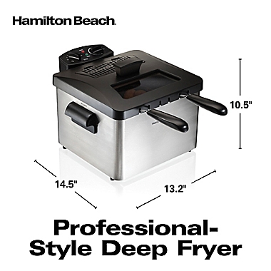 Hamilton Beach&reg; Professional Style Stainless Steel Deep Fryer. View a larger version of this product image.