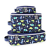 Itzy Ritzy&reg; 3-Piece Raining Dinos Pack Like A Boss Packing Cubes Set in Blue