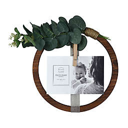 Prinz 6-Inch x 4-Inch Clip Circular Hanging Frame with Greenery in Natural