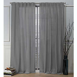 Nicole Miller NY Faux Linen Slub Window Curtain Panels (Set of 2)