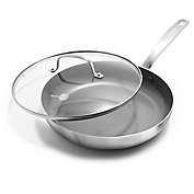 GreenPan&trade; Chatham Nonstick 11-Inch Stainless Steel Covered Fry Pan