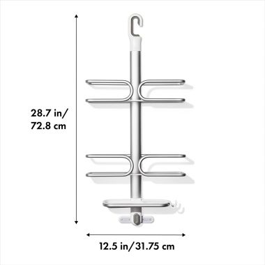 OXO Good Grips&reg; 3-Tier Shower Caddy in Aluminum. View a larger version of this product image.