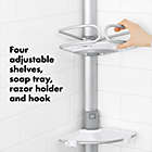 Alternate image 7 for OXO 4-Tier Anodized Aluminum Tension Pole Shower Caddy