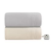Brookstone&reg; Heated Microfleece Blanket