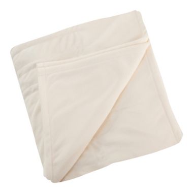 Brookstone&reg; Heated Microfleece Queen Blanket in Cream. View a larger version of this product image.