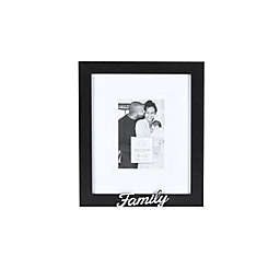 Prinz Double Matted 8-Inch x 10-Inch to 6-Inch x 4-Inch Family Frame in Black