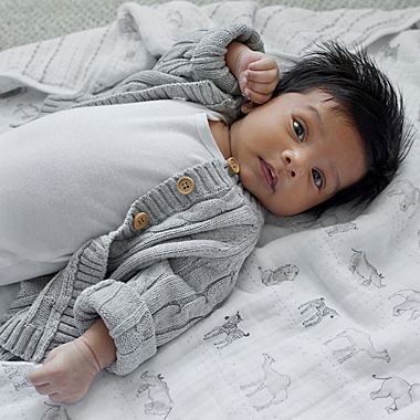 aden + anais&trade; essentials Sunshine Dream Blanket in Grey. View a larger version of this product image.