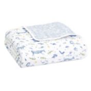 aden + anais&reg; Dream Woodland Creatures Organic Cotton Blanket in Blue