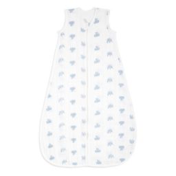 aden + anais® Animal Kingdom Organic Cotton Sleep Sack in White/Blue