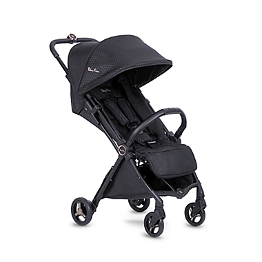 Silver Cross&reg; Jet 3 Eclipse Ultra Compact Single Stroller in Black/Rose Gold. View a larger version of this product image.