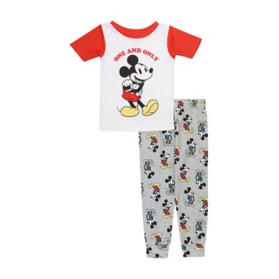 Disney&reg; Size 2T 2-Piece One and Only Mickey Mouse Pajama Set in White