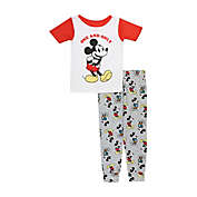 Disney&reg; 2-Piece One and Only Mickey Mouse Pajama Set in White