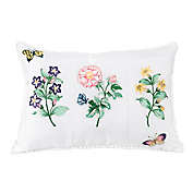 Lenox&reg; Floral Study Oblong Decorative Throw Pillow in White