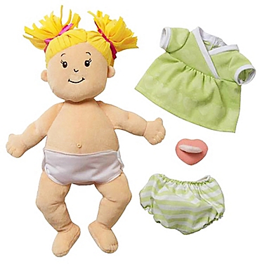 Manhattan Toy&reg; Baby Stella Soft Nurturing Baby Girl Doll with Blonde Hair. View a larger version of this product image.
