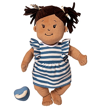 Manhattan Toy&reg; Baby Stella Soft Nurturing Baby Girl Doll with Brown Hair. View a larger version of this product image.
