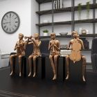 Alternate image 1 for Ridge Road D&eacute;cor 4-Piece Modern Musician Porcelain Sculpture Set in Copper