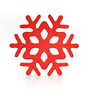 H for Happy&trade; Holiday Snowflake Wood Trivet in Red