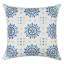 Everhome™ Sunburst Square Throw Pillow in Blue/White