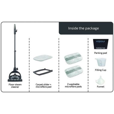Euroflex M2R Ultra Dry Steam Upright Floor Cleaner in Black. View a larger version of this product image.