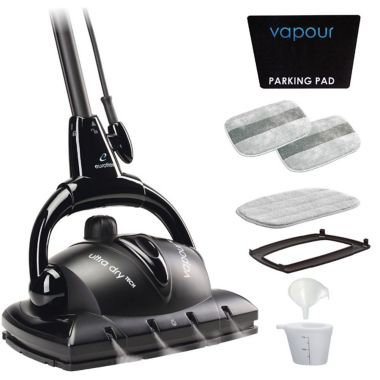 Euroflex M2R Ultra Dry Steam Upright Floor Cleaner in Black. View a larger version of this product image.