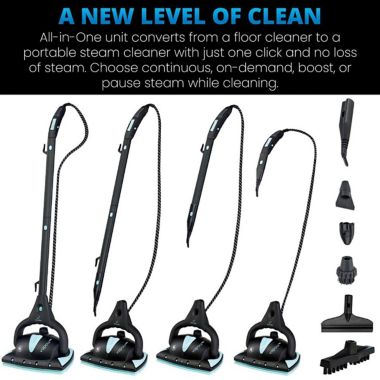 Euroflex Vapour M4S Hybrid Steam Mop in Black. View a larger version of this product image.
