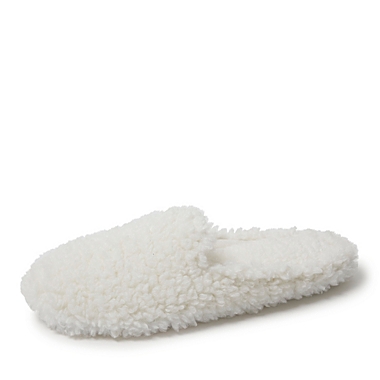 Nestwell&trade; Large Cozy Teddy Sherpa Mule Women&#39;s Slippers in Ivory. View a larger version of this product image.