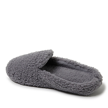 Nestwell&trade; Small Cozy Teddy Sherpa Mule Women&#39;s Slippers in Sharkskin. View a larger version of this product image.