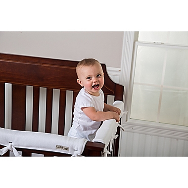 Trend Lab&reg; CribWrap&#153; Convertible Crib Short Narrow Rail Cover in White. View a larger version of this product image.