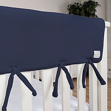 Trend Lab&reg; CribWrap&trade; Wide Long Fleece Rail Cover in Navy. View a larger version of this product image.