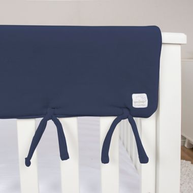 Trend Lab&reg; CribWrap&trade; Wide Long Fleece Rail Cover in Navy. View a larger version of this product image.