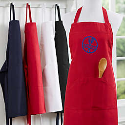 Family Brand Embroidered Apron in Cherry