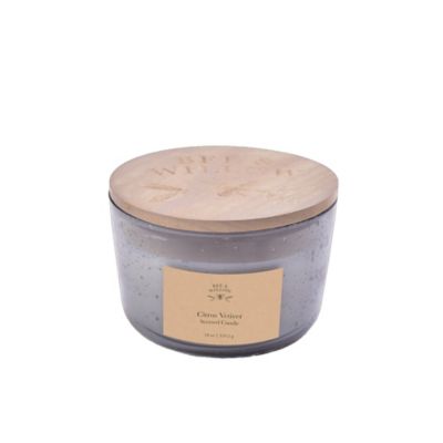 Bee &amp; Willow&trade; 3-Wick Citrus Vetiver Large Jar Candle with Lid in Grey