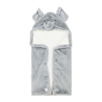 ever &amp; ever&trade; Elephant Plush Hooded Towel in Grey