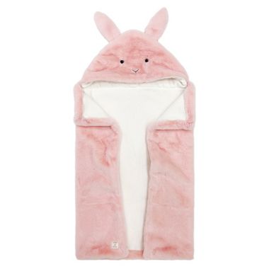 ever &amp; ever&trade; Bunny Plush Hooded Towel in Pink. View a larger version of this product image.
