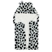 ever &amp; ever&trade; Puppy Plush Hooded Towel in Black/White