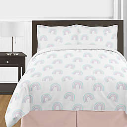 Sweet Jojo Designs® Rainbow 3-Piece Full/Queen Comforter Set in Turquoise