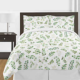 Sweet JoJo Designs® Botanical Leaf 3-Piece Full/Queen Comforter Set in Green