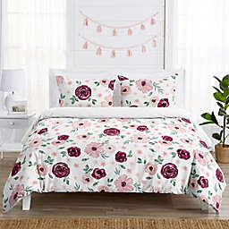 Sweet Jojo Designs® Floral Rose 3-Piece Comforter Set